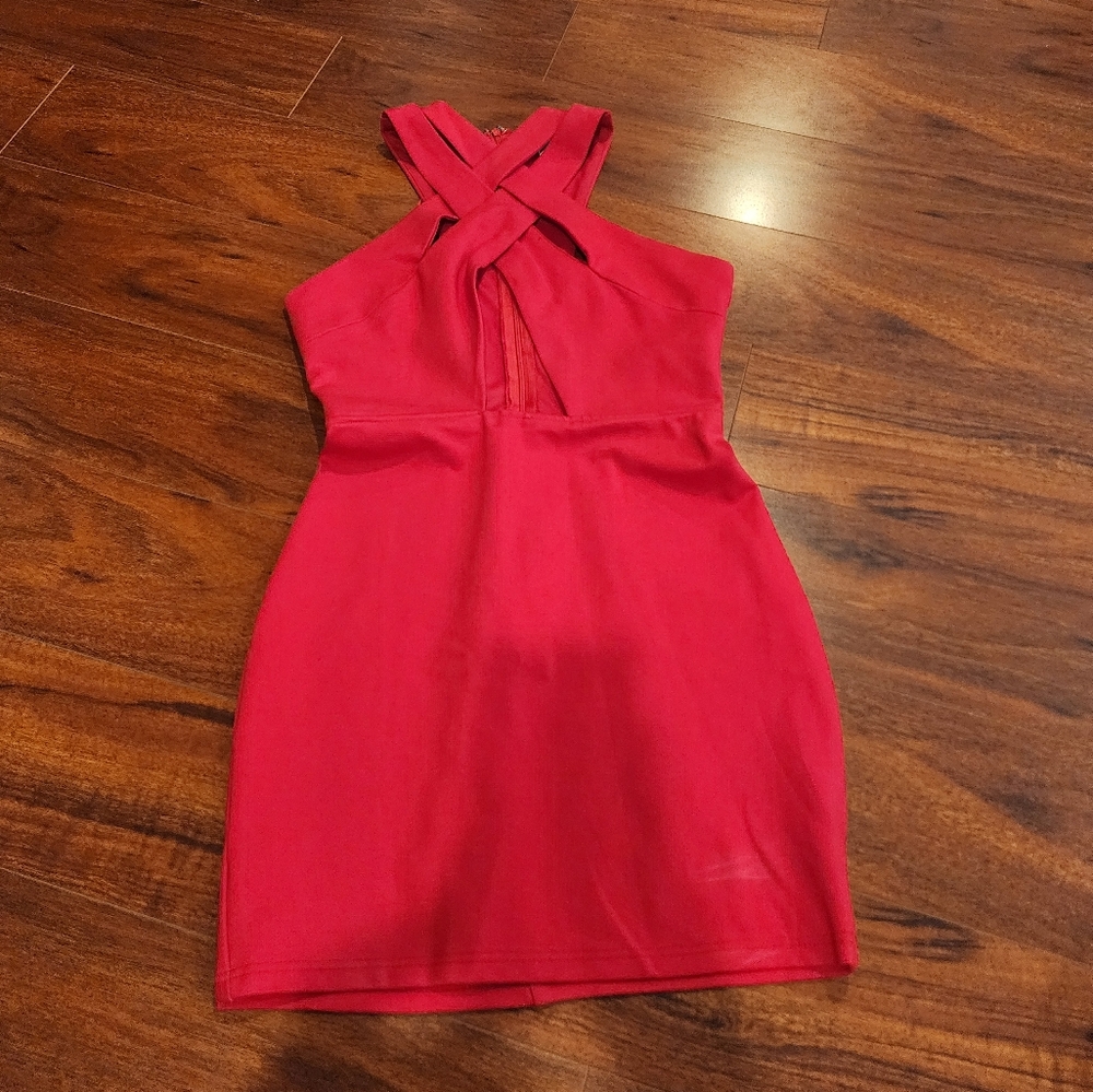 Revolve By the Way Red Halter Dress